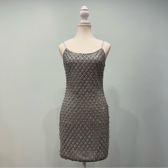 Fashion Nova Silver Roxi Dress Size Medium - Picture 4 of 12